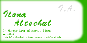 ilona altschul business card